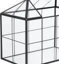 Relaxdays Pflanzenterrarium, Glas & Zinn, Deko Glashaus für Kakteen & Moos, Glaskasten für Fensterbank, schwarz - Thumbnail 6
