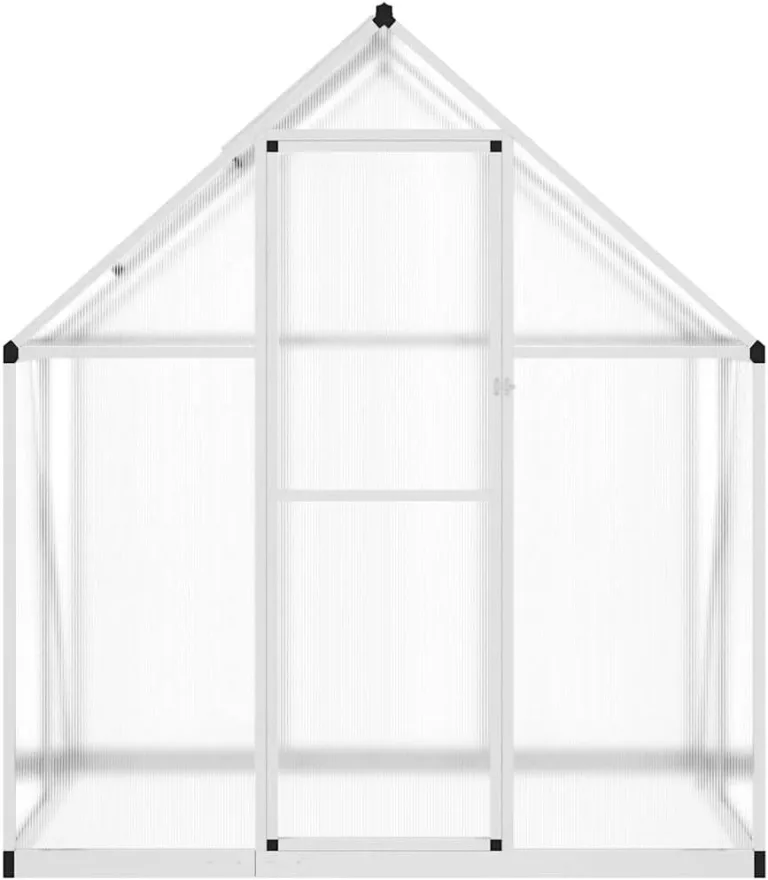 Refined Gewächshaus mit Fundamentrahmen Silbern 169x114x195 cm Alu – Bild 4