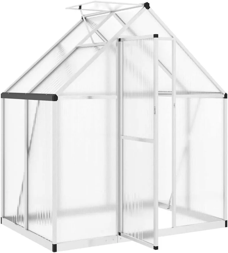 Refined Gewächshaus mit Fundamentrahmen Silbern 169x114x195 cm Alu – Bild 7