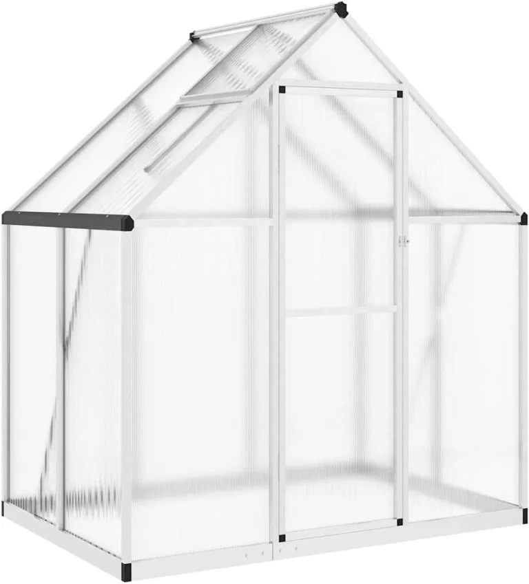Refined Gewächshaus mit Fundamentrahmen Silbern 169x114x195 cm Alu – Bild 3