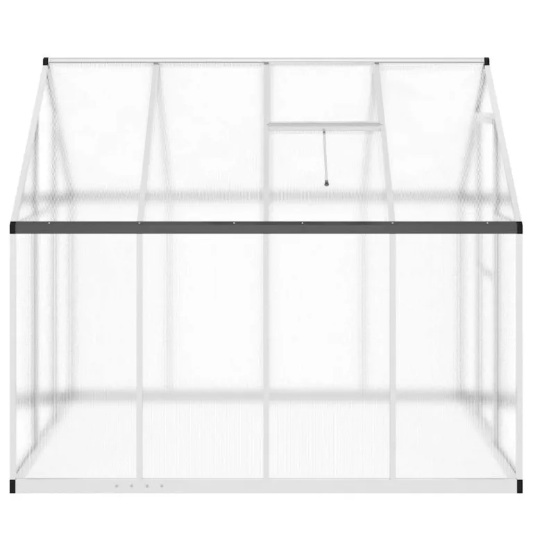 Refined Gewächshaus mit Fundamentrahmen Silber 224x169x195cm Aluminimum – Bild 4