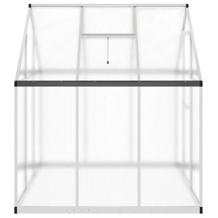 Refined Gewächshaus mit Fundamentrahmen Silbern 169x169x195 cm Alu – Bild 4
