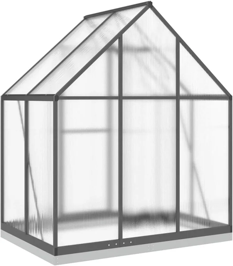 Refined Gewächshaus mit Fundamentrahmen Anthrazit 169x114x202 cm Alu – Bild 6