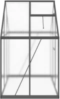 Refined Gewächshaus mit Fundamentrahmen Anthrazit 169x114x195 cm Alu - Thumbnail 5