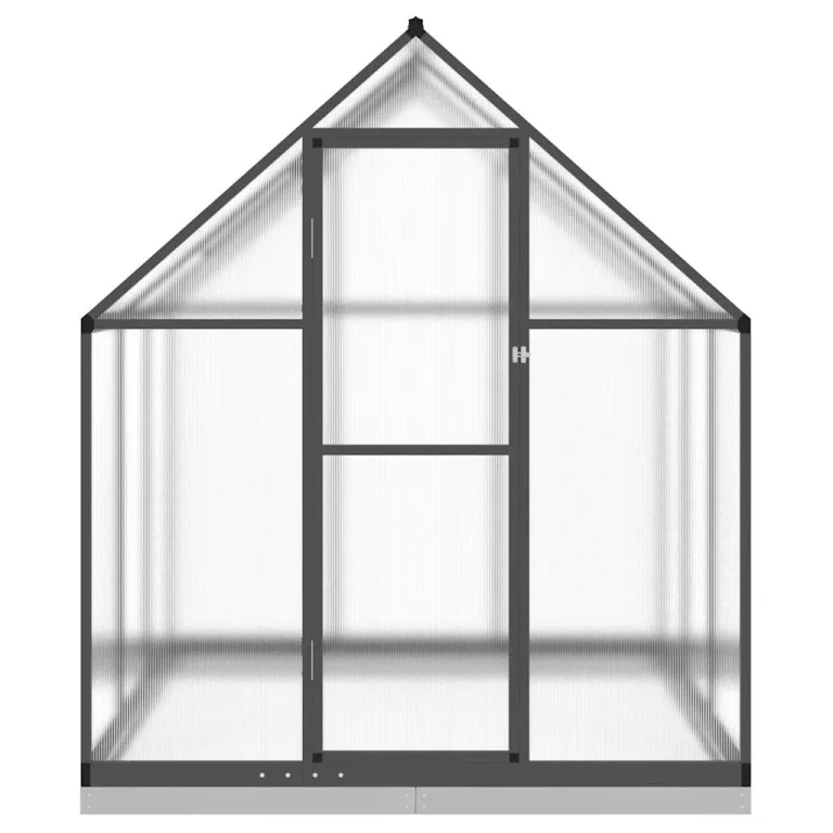 Refined Gewächshaus mit Fundamentrahmen Anthrazit 169x169x202 cm Alu – Bild 3