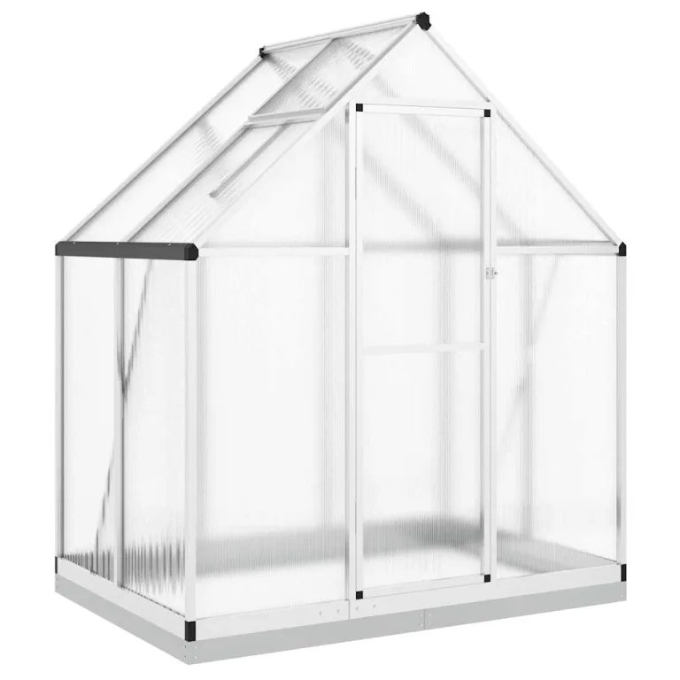 Refined Gewächshaus mit Fundamentrahmen Silbern 169x114x202 cm Alu – Bild 2