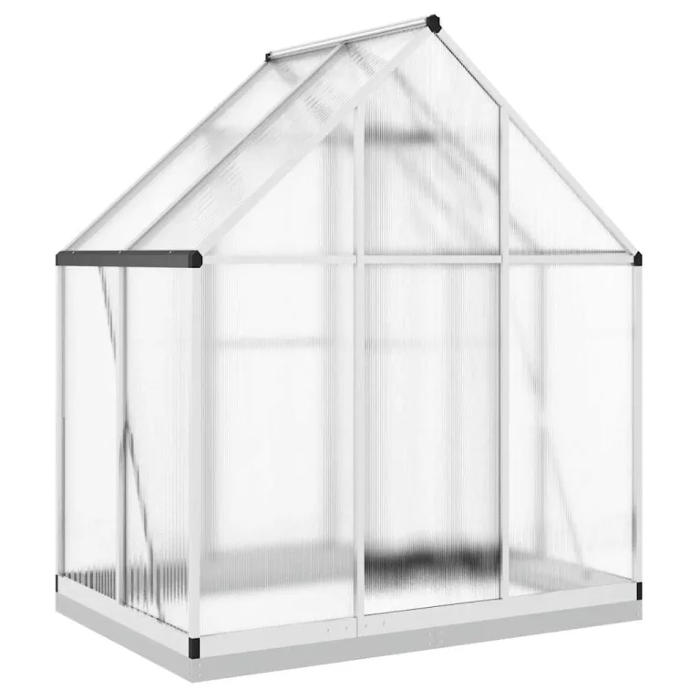 Refined Gewächshaus mit Fundamentrahmen Silbern 169x114x202 cm Alu – Bild 5