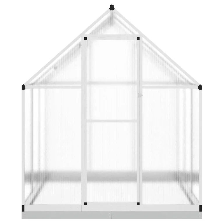 Refined Gewächshaus mit Fundamentrahmen Silbern 169x169x202 Aluminimum – Bild 3