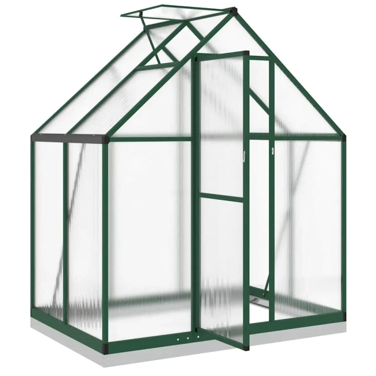 Refined Gewächshaus mit Fundamentrahmen Grün 169x114x202 cm Aluminimum – Bild 6