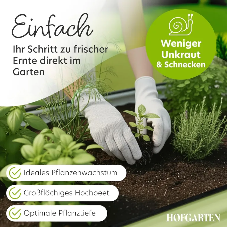 Hochbeet Metall 200x80x78 cm I Gartenbeet aus verzinktem Stahl I Pflanzbeet wetterfest & rostfrei I Ovales Gemüsebeet für Garten & Terasse I Hochbeet Bausatz ohne Boden (Salbei) – Bild 5