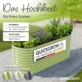 Hochbeet Metall 200x80x78 cm I Gartenbeet aus verzinktem Stahl I Pflanzbeet wetterfest & rostfrei I Ovales Gemüsebeet für Garten & Terasse I Hochbeet Bausatz ohne Boden (Salbei) - Thumbnail 2