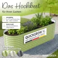 Hochbeet Metall 260x80x78 cm I Gartenbeet aus verzinktem Stahl I Pflanzbeet wetterfest & rostfrei I Ovales Gemüsebeet für Garten & Terasse I Hochbeet Bausatz ohne Boden (Salbei) - Thumbnail 2