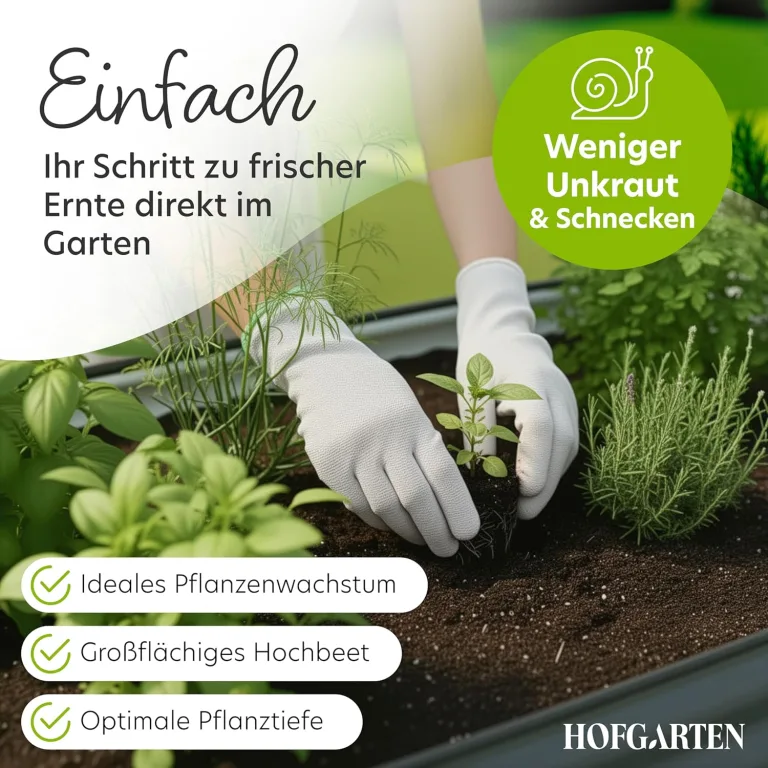 Hochbeet Metall 260x80x78 cm I Gartenbeet aus verzinktem Stahl I Pflanzbeet wetterfest & rostfrei I Ovales Gemüsebeet für Garten & Terasse I Hochbeet Bausatz ohne Boden (Anthrazit) – Bild 5