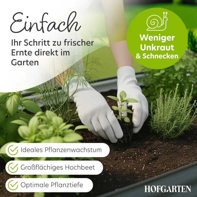 Hochbeet Metall 200x80x78 cm I Gartenbeet aus verzinktem Stahl I Pflanzbeet wetterfest & rostfrei I Ovales Gemüsebeet für Garten & Terasse I Hochbeet Bausatz ohne Boden (Anthrazit) – Bild 5