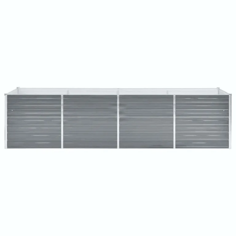 Pflanzenbeet Wetterfestes Stahlblech Hochbeet für Gemüse Erhöhte Extragroße Gemüsebeet Frühbeet Gartenbeet Blumenkasten für Garten Verzinkter Stahl 320x80x77 cm Grau – Bild 3