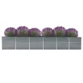 Hochbeet aus Metall Modulares Hochbeete-Kit Rostfreie Hochbeete für Garten aus Premium Zn-Al-Mg Stahl Hoch Gemüsebeet 480x80x77 cm Grau - Thumbnail 2
