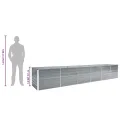 Hochbeet aus Metall Modulares Hochbeete-Kit Rostfreie Hochbeete für Garten aus Premium Zn-Al-Mg Stahl Hoch Gemüsebeet 480x80x77 cm Grau - Thumbnail 9