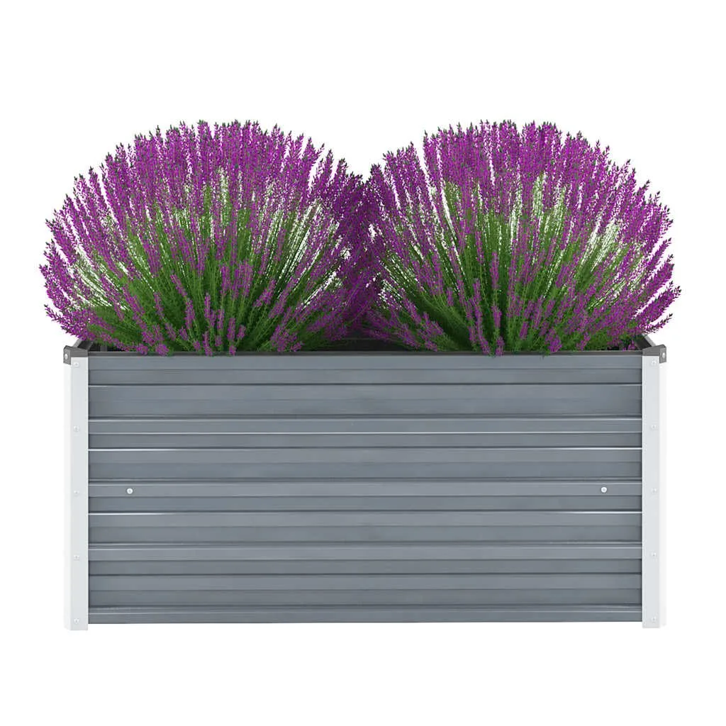Hochbeet Metall Premium hochbeet Balkon oder Garten Pflanzkasten Hochbeete-Kit Kräuterbeet Balkon Hochbeet Hochbeete für Garten Verzinkter Stahl 100x40x45 cm Grau - Bild 1