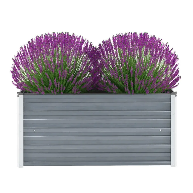 Hochbeet Metall Premium hochbeet Balkon oder Garten Pflanzkasten Hochbeete-Kit Kräuterbeet Balkon Hochbeet Hochbeete für Garten Verzinkter Stahl 100x40x45 cm Grau – Bild 1