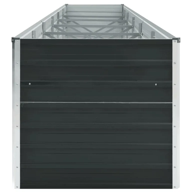 Hochbeet Metall Hochbeete-Kit für Beet Hochbeet Garten Wetterfest Kräuterbeet Frühbeet Gemüsebeet zur Anzucht als Blumenkasten Verzinkter Stahl 480x80x77 cm Anthrazit – Bild 6