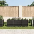 Hochbeet Metall Gartenbeet aus Verzinktem Stahl Pflanzbeet Wetterfest & Rostfrei Rechteckiges Gemüsebeet für Garten & Terrasse Verzinkter 240 x 40 x 77 cm Anthrazit - Thumbnail 3