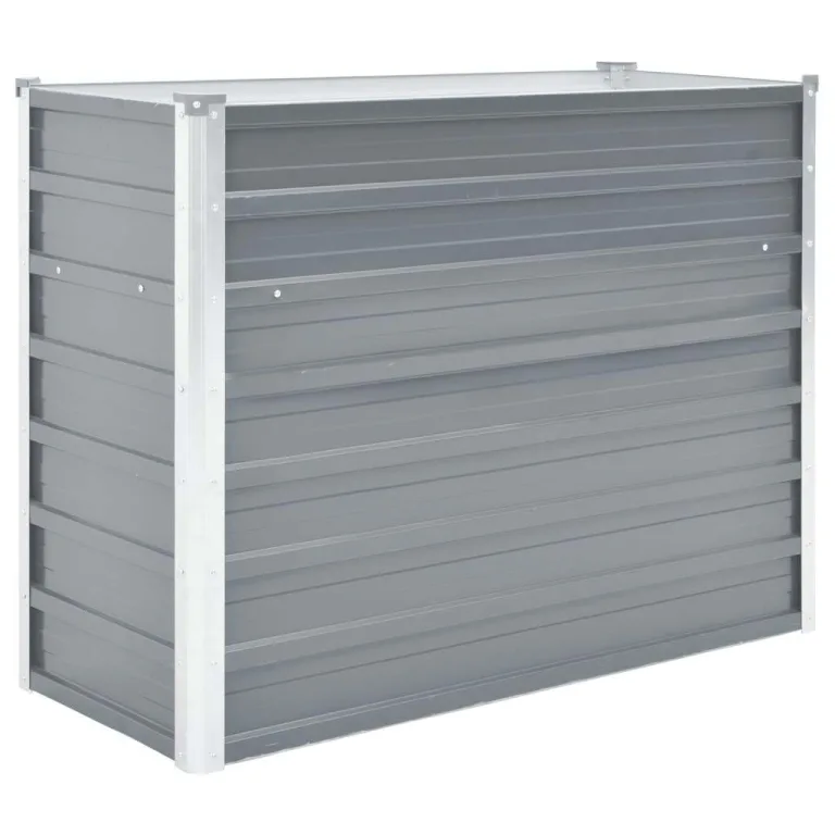 Hochbeet aus Metall Modulares Hochbeete-Kit Rostfreie Hochbeete für Garten aus Premium Zn-Al-Mg Stahl Hoch Gemüsebeet Verzinkter 100x40x77 cm Grau – Bild 2