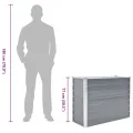 Hochbeet aus Metall Modulares Hochbeete-Kit Rostfreie Hochbeete für Garten aus Premium Zn-Al-Mg Stahl Hoch Gemüsebeet Verzinkter 100x40x77 cm Grau - Thumbnail 8