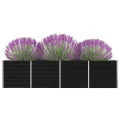 Hochbeet Metall Premium hochbeet Balkon oder Garten Pflanzkasten Hochbeete-Kit Kräuterbeet Balkon Hochbeet Hochbeete für Garten 320 x 40 x 77 cm Stahl Anthrazit - Thumbnail 4