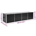 Hochbeet Premium hochbeet Balkon oder Garten Pflanzkasten Hochbeete-Kit Kräuterbeet Balkon Hochbeet Hochbeete für Garten Anthrazit 320 x 80 x 77 cm Verzinkter Stahl - Thumbnail 8