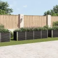 Hochbeet Premium hochbeet Balkon oder Garten Pflanzkasten Hochbeete-Kit Kräuterbeet Balkon Hochbeet Hochbeete für Garten Anthrazit 320 x 80 x 77 cm Verzinkter Stahl - Thumbnail 1