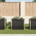 Hochbeet Metall Premium hochbeet Balkon oder Garten Pflanzkasten Hochbeete-Kit Kräuterbeet Balkon Hochbeet Hochbeete für Garten 100 x 40 x 77 cm Verzinkter Stahl - Thumbnail 3