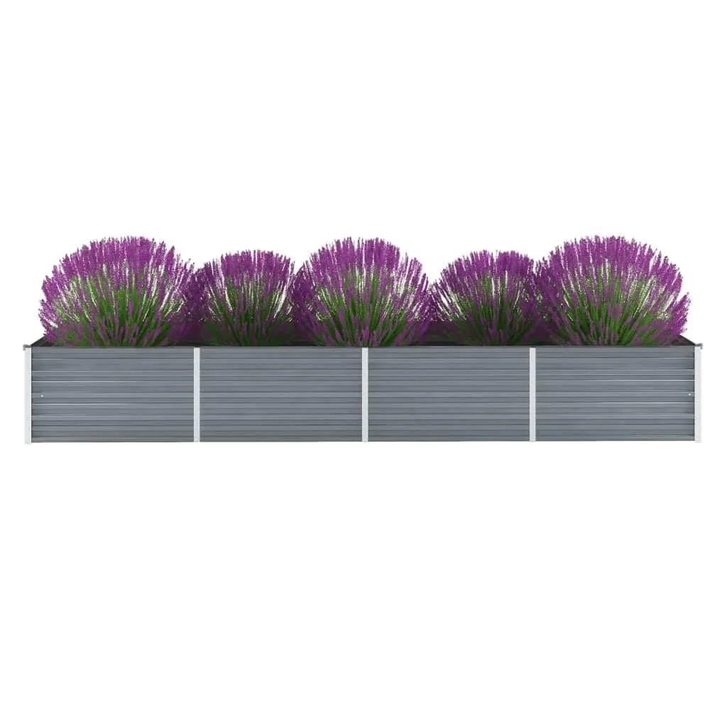 Hochbeet Metall Premium hochbeet Balkon oder Garten Pflanzkasten Hochbeete-Kit Kräuterbeet Balkon Hochbeet Hochbeete für Garten Verzinkter Stahl 320x80x45 cm Grau - Bild 1