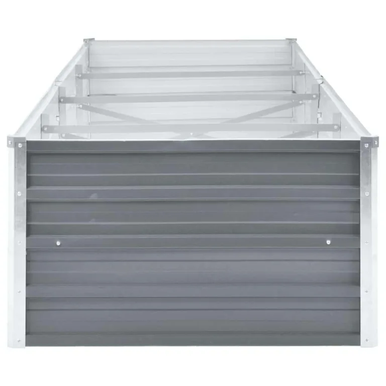 Hochbeet Metall Premium hochbeet Balkon oder Garten Pflanzkasten Hochbeete-Kit Kräuterbeet Balkon Hochbeet Hochbeete für Garten Verzinkter Stahl 320x80x45 cm Grau – Bild 4