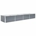 Hochbeet Metall Premium hochbeet Balkon oder Garten Pflanzkasten Hochbeete-Kit Kräuterbeet Balkon Hochbeet Hochbeete für Garten Verzinkter Stahl 320x80x45 cm Grau - Thumbnail 2