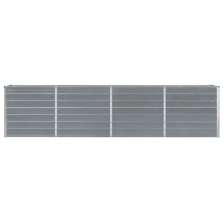 Hochbeet aus Metall Modulares Hochbeete-Kit Rostfreie Hochbeete für Garten aus Premium Zn-Al-Mg Hoch Gemüsebeet 320 x 40 x 77 cm Verzinkter Stahl Grau – Bild 3