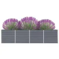 Hochbeet aus Metall Modulares Hochbeete-Kit Rostfreie Hochbeete für Garten aus Premium Zn-Al-Mg Hoch Gemüsebeet 320 x 40 x 77 cm Verzinkter Stahl Grau - Thumbnail 2