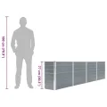 Hochbeet aus Metall Modulares Hochbeete-Kit Rostfreie Hochbeete für Garten aus Premium Zn-Al-Mg Hoch Gemüsebeet 320 x 40 x 77 cm Verzinkter Stahl Grau - Thumbnail 9