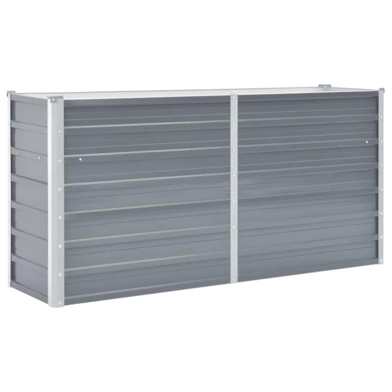 Hochbeet aus Metall Modulares Hochbeete-Kit Rostfreie Hochbeete für Garten aus Premium Zn-Al-Mg Stahl Hoch Gemüsebeet Verzinkter 160x40x77 cm Grau – Bild 2