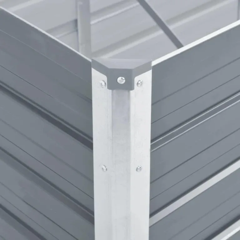 Hochbeet aus Metall Modulares Hochbeete-Kit Rostfreie Hochbeete für Garten aus Premium Zn-Al-Mg Stahl Hoch Gemüsebeet Verzinkter 160x40x77 cm Grau – Bild 6