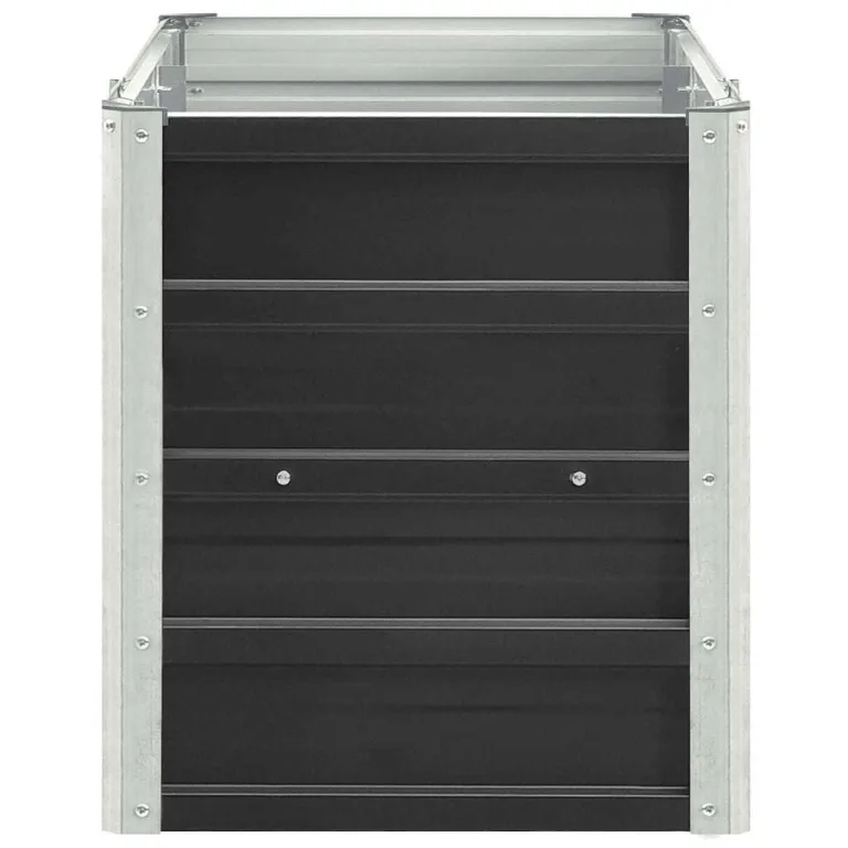 Hochbeet Metall Hochbeete-Kit für Beet Hochbeet Garten Wetterfest Kräuterbeet Frühbeet Gemüsebeet Pflanzenbeet zur Anzucht als Blumenkasten Verzinkter 240×40×45 cm Anthrazit – Bild 5