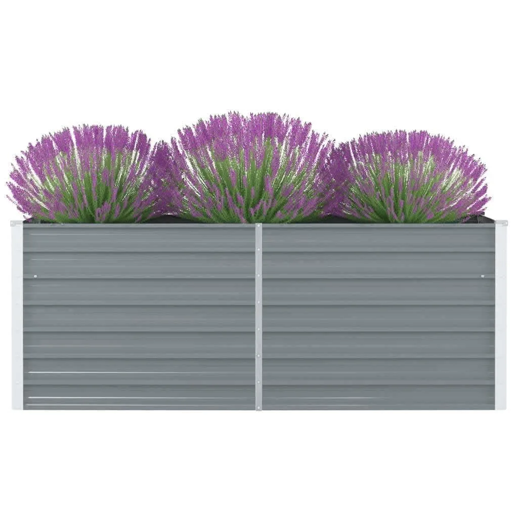 Pflanzenbeet Wetterfestes Stahlblech Hochbeet für Gemüse Erhöhte Extragroße Gemüsebeet Frühbeet Gartenbeet Pflanzkübel Blumenkasten für Garten 160 x 80 x 45 cm Verzinkter Stahl Grau - Bild 1