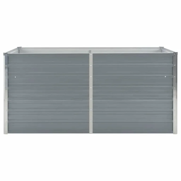 Pflanzenbeet Wetterfestes Stahlblech Hochbeet für Gemüse Erhöhte Extragroße Gemüsebeet Frühbeet Gartenbeet Pflanzkübel Blumenkasten für Garten 160 x 80 x 45 cm Verzinkter Stahl Grau – Bild 3