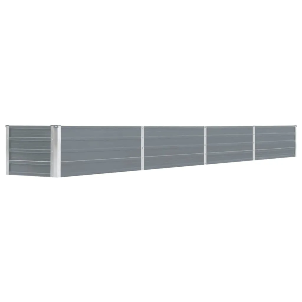 Hochbeet aus Metall Modulares Hochbeete-Kit Rostfreie Hochbeete für Garten aus Premium Zn-Al-Mg Stahl Hoch Gemüsebeet Verzinkter 320×40×45 cm Grau - Bild 1