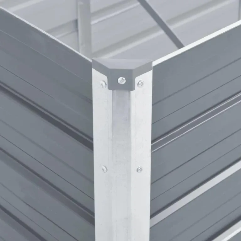 Hochbeet aus Metall Modulares Hochbeete-Kit Rostfreie Hochbeete für Garten aus Premium Zn-Al-Mg Stahl Hoch Gemüsebeet Verzinkter 320×40×45 cm Grau – Bild 6