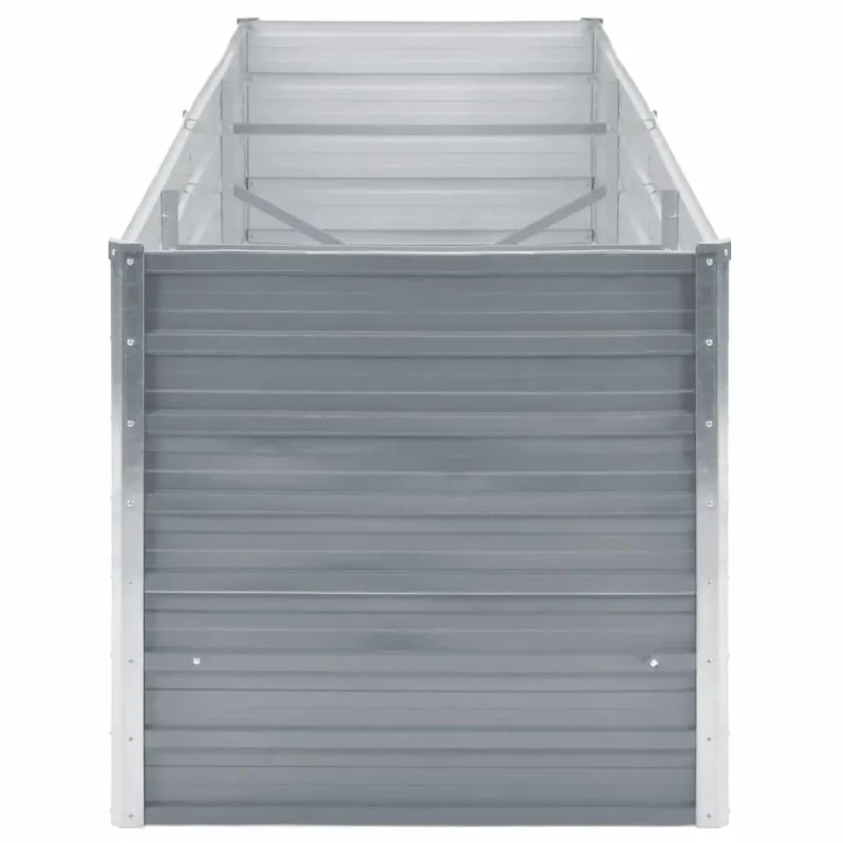 Hochbeet Metall Premium hochbeet Balkon oder Garten Pflanzkasten Hochbeete-Kit Kräuterbeet Balkon Hochbeet Hochbeete für Garten Verzinkter Stahl 240x80x77 cm Grau – Bild 4