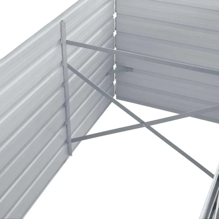 Hochbeet Metall Premium hochbeet Balkon oder Garten Pflanzkasten Hochbeete-Kit Kräuterbeet Balkon Hochbeet Hochbeete für Garten Verzinkter Stahl 240x80x77 cm Grau – Bild 5