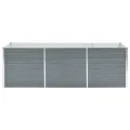 Hochbeet Metall Premium hochbeet Balkon oder Garten Pflanzkasten Hochbeete-Kit Kräuterbeet Balkon Hochbeet Hochbeete für Garten Verzinkter Stahl 240x80x77 cm Grau - Thumbnail 3
