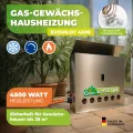 Bio Green Gas-gewächshausheizung EcoPilot, 4500 Watt, Silber, Thermostat-Regelbereich: 0° – 20° C, Edelstahl, Outdoor, Gas, 38x17x40 cm, für Gewächshäuser bis 22m², Bodenmontage - Thumbnail 2