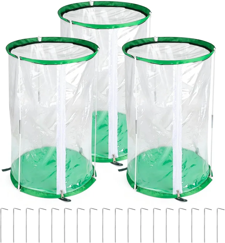 3 x Gewächshaus Klein 55cm x 30cm PVC Treibhaus Pflanzenschutz Schädlingsbekämpfung Portable mit 18 Erdanker für Kübelpflanzen Topfpflanzen – Bild 1