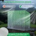 Velway Tomaten Gewächshaus Foliengewächshaus Stabil - 208x81x170/141cm Winterfest Tomatenhaus Schrägdach Garten Treibhaus mit PE Gitterfolie, Belüftungsfenster, Erdanker und Winddichten Seile - Weiß - Thumbnail 2